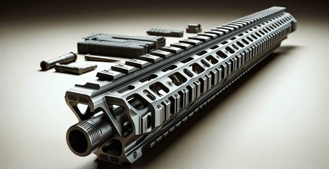 floating handguard for assault rifle